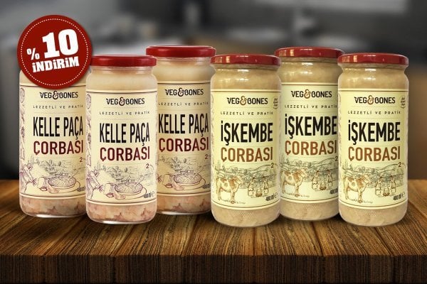 3 İşkembe ve 3 Kelle Paça Çorbası Avantajlı Paket