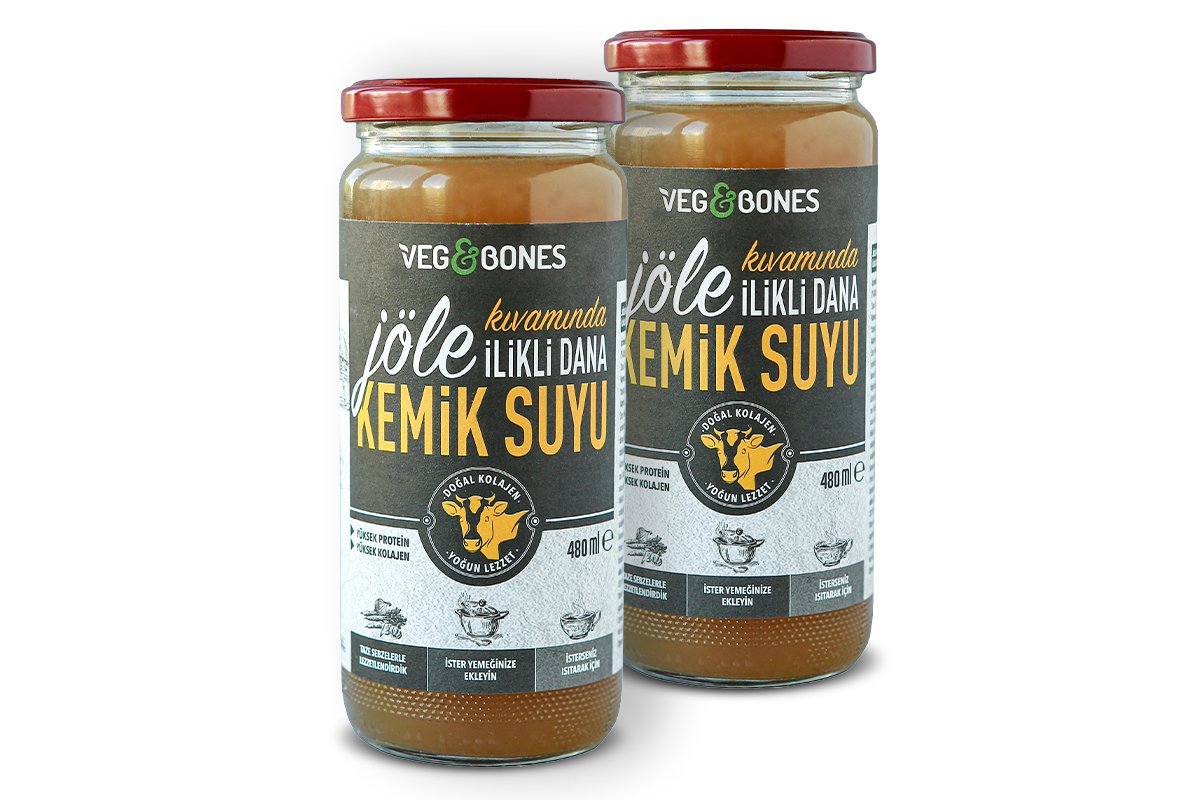 Jöle Kıvamında İlikli Dana Kemik Suyu 480 ml 2'Lİ PAKET