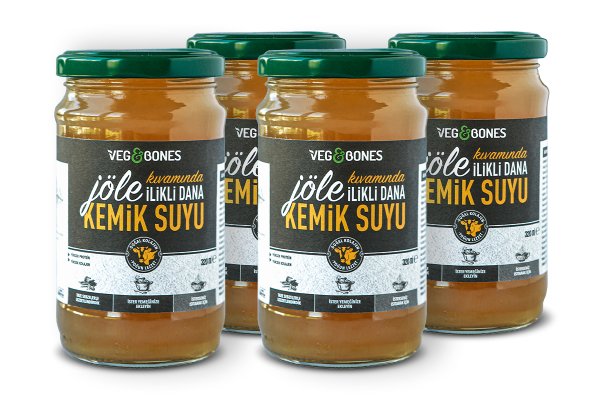 Jöle Kıvamında İlikli Dana Kemik Suyu 320 ml 4'LÜ PAKET