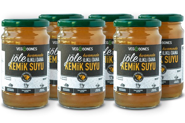 Jöle Kıvamında İlikli Dana Kemik Suyu 320 ml 6'LI PAKET