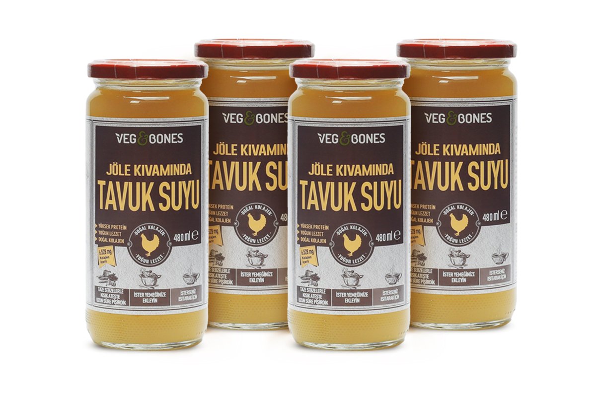 Jöle Kıvamında Tavuk Suyu 480 ML 4lü Paket