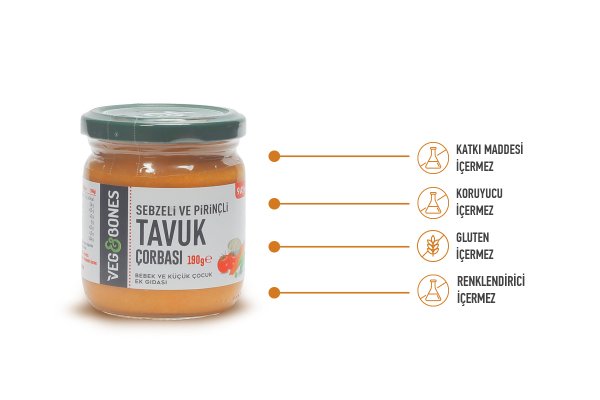 Sebzeli ve Pirinçli Tavuk Çorbası 4lü Paket