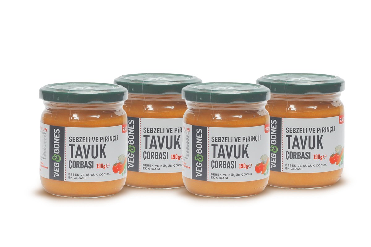 Sebzeli ve Pirinçli Tavuk Çorbası 4lü Paket